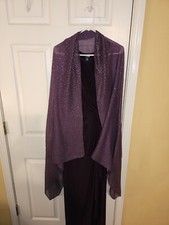 Chaps Size 12 Dress with Gold Stud Shawl