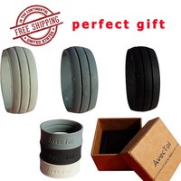 Mens Silicone Wedding Band Ring Hypoallergenic Flexible Rubber Gift Set Of 3 Mens Silicone Wedding Band Ring Hypoallergenic Flexible Rubber Gift Set Of 3