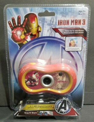 Marvel IRONMAN 3 Digital Camera/Snap N' Share:1.5'' Preview Screen/120 PhotosNEW 