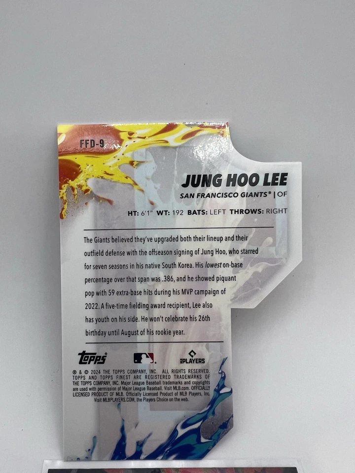 Jung Hoo Lee 2024 Topps Finest Firsts Die-Cut FFD-9 Rookie Case Hit SSP - Image 3 of 4