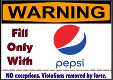 مغناطيس Pepsi WARNING Fill