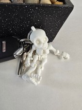 Skeleton Drop Earrings and Keychain Set Halloween Jewelry for Women