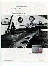 Platinum MasterCard Piano Lessons Vintage 1998 Full-Page Print Magazine Ad