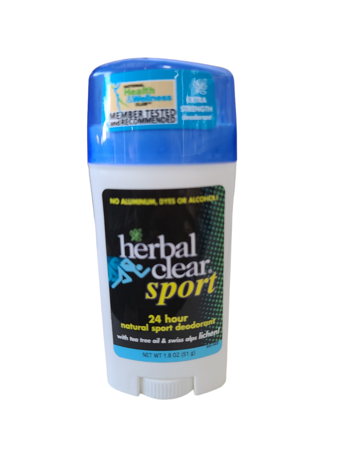Herbal Clear Sport Deodorant Stick No Aluminum, Dyes or Alcohol, 24