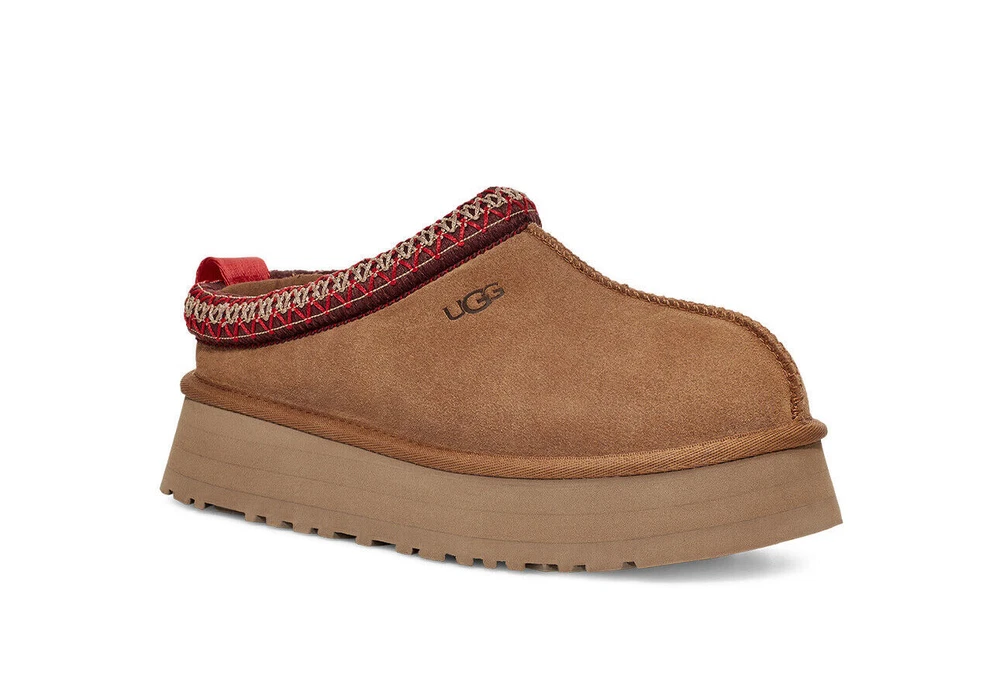 Brand New UGG Women's Shoes Braid Tazz Platform Slippers Chestnut Free Shipping