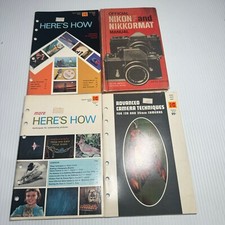 4 Vintage Photography Books/Manuals Nikon, Kodak Etc.