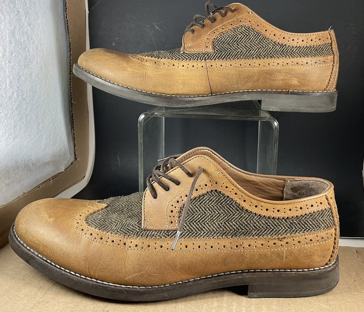 Vintage Bass Will Oxford Tweed Professor Men display picture 3