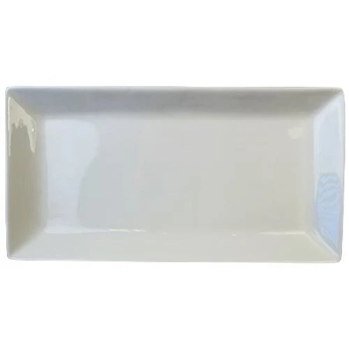 4x White Rectangular Plate, 25x14cm, Orion Crockery, Dinner Set Plates