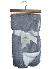 White Sherpa Baby Blanket Plush Fleece Swaddle Receiving Newborn Baby Shower Gif