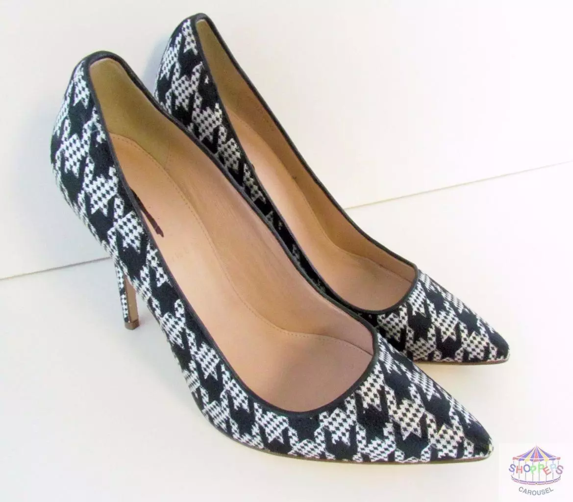 Houndstooth pumps cheap heels