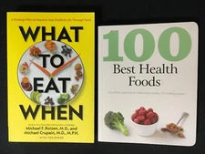 Lot WHAT TO EAT WHEN Roizen & Crupain + 100 BEST HEALTH FOODS Healthy Living NEW