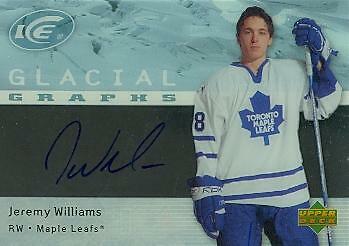 Jeremy Williams autographed Hockey Card 2007 Upper Deck Glacial Graphs #GG-JW