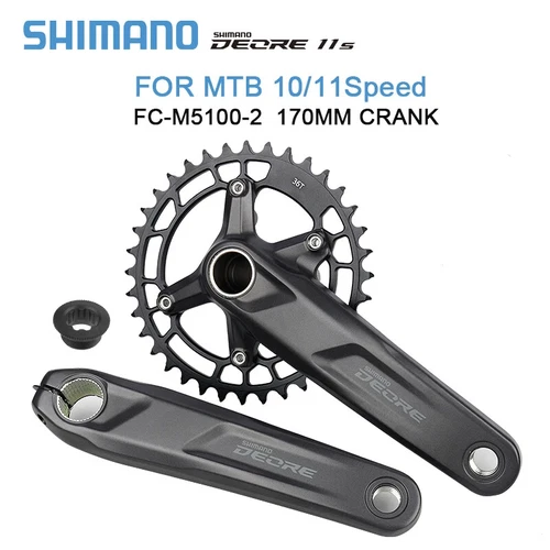 MTB Fahrrad Kurbelgarnitur 170/175mm Kurbelarm 32T/34T/36-26T Kettenblatt 11/12-fach - Bild 7 von 29