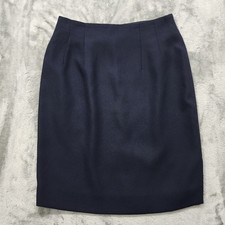 Vintage Liz Claiborne Skirt Womens 6 PETITE Blue Pencil Back Zip Lined Office