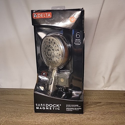 #ad Delta SureDock Magnetic 6.0 Spray Chrome 4.875 in Round High Pressure Handheld $44.95