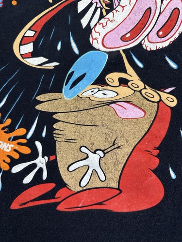 Retro Original Ren & Stimpy Show T-Shirt 1992 MTV USA - Tag Removed - Picture 8 of 23