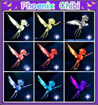 Ark Survival Ascended PVE  Colored Phoenix Chibi  