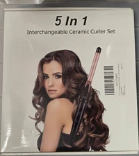 duomishu 5 in 1 interchangeable ceramic curler set