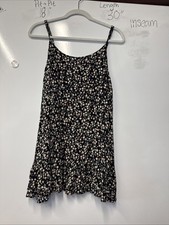 Urban Outfitters Floral Mini Dress/tunic Top Ruffle Size L Babydoll Cottagecore