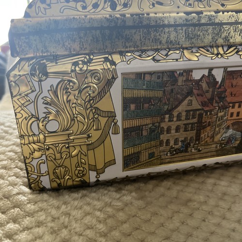 Vintage E Otto Schmidt Large Biscuit Cookie Tin Lebkuchen Nurnberger Germany - Picture 3 of 17
