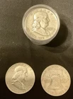 1957 Franklin Silver Half Dollars Roll (20)