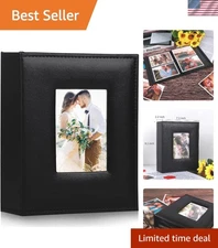 Elegant Leather 4x6 Photo Album for 200 Family Memories - Customizable & Durable