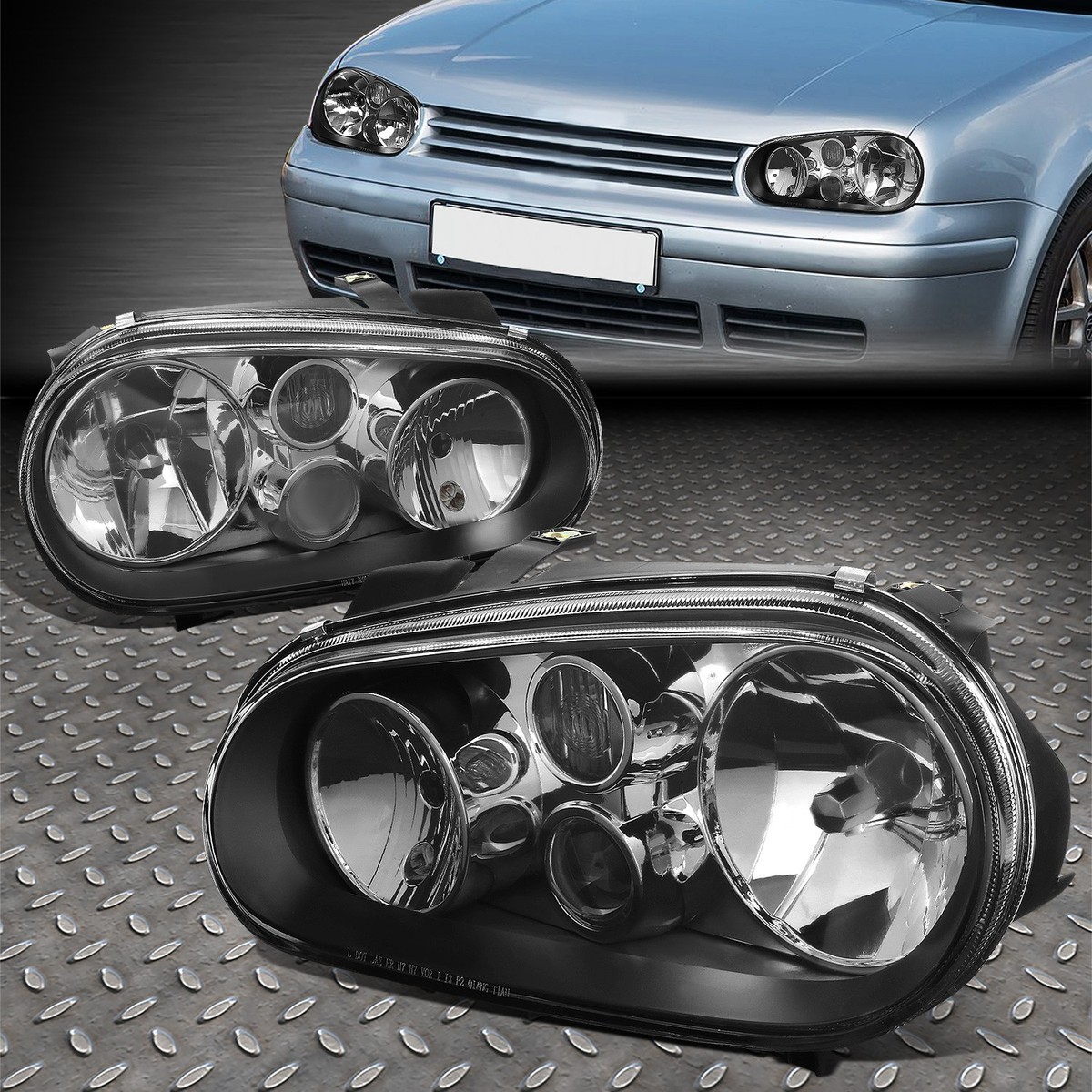 FOR 99-06 VOLKSWAGEN VW GOLF CABRIO BLACK HOUSING PROJECTOR