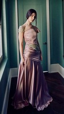 $18000 Valentino Garavani Spring 2006 Runway Maxi Silk Beaded Gown Dress US 2