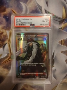 Phantom Forces AZ Rare Ultra Holo Full Art #117 2014 XY Pokemon Card PSA 8