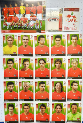 Panini UEFA Euro 2008 EM 26 Sticker Team Österreich Austria Sticker Nr 150 - 175