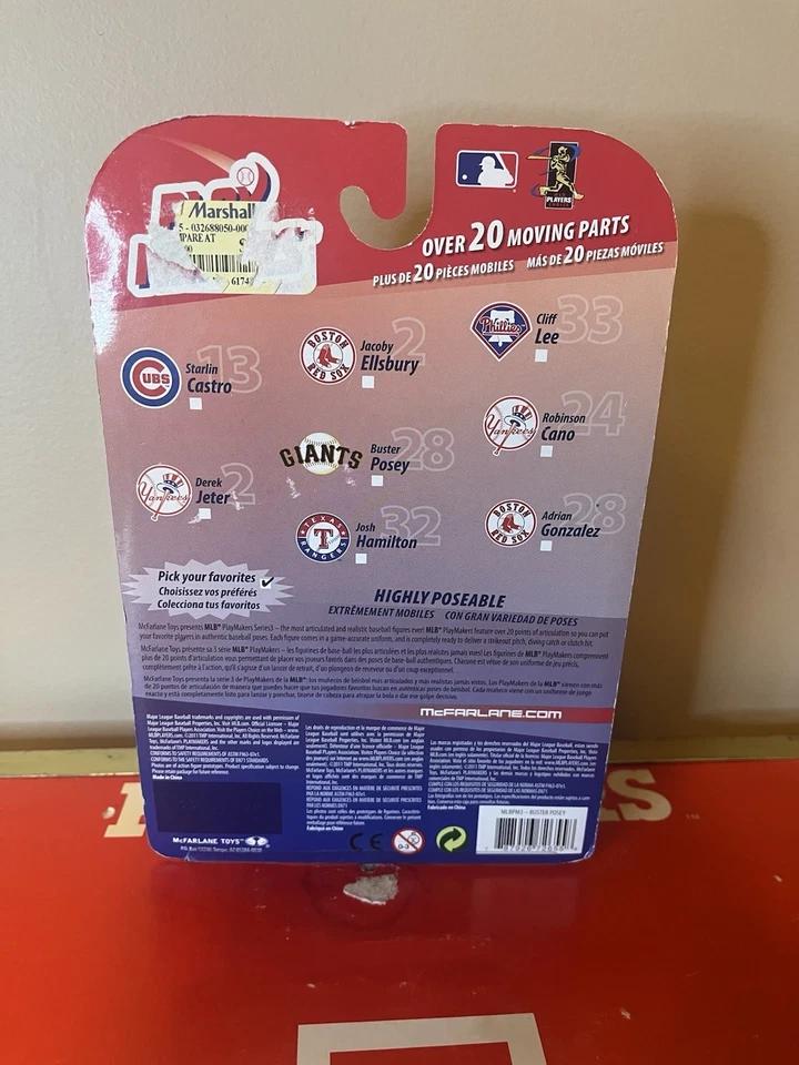 Buster Posey McFarlane Play Makers Gigantes de San Francisco Figura Jersey Naranja Foto 3 de 4