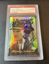 🌟 1997 Finest GOLD Refractor w/Coating #348 Randy Johnson PSA 10 GEM POP 3!