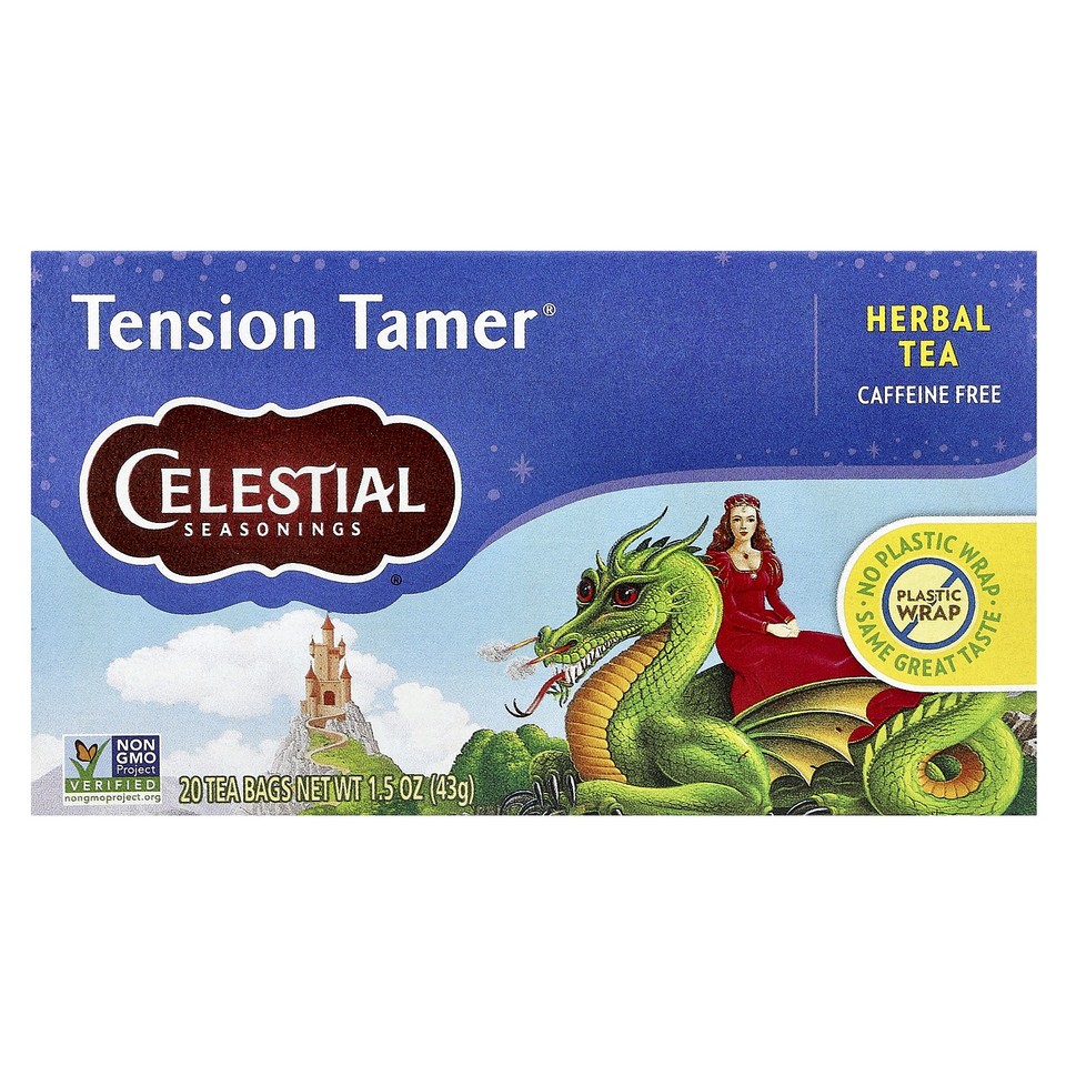 Herbal Tea, Tension Tamer®, Caffeine Free, 20 Tea Bags, 1.5 oz (43 g)