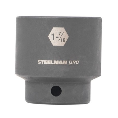 STEELMAN PRO 1/2-Inch Drive 1-7/16-Inch Shallow 6-Point Impact Socket, 60510