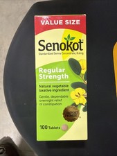 Senokot Regular Strength Natural Vegetable Laxative 100 Tablets Value EXP 2026+