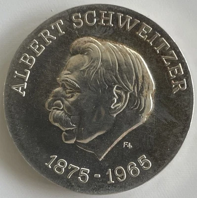 DDR GDR 10 Mark 1975 Albert Schweitzer stgl UNC Silber Silver - Bild 1 von 4