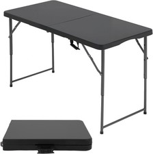 Mesa Plegable de 4 Pies Media Portátil Mesa Plegable Mesa de Picnic para Oficina Hogar Campamento