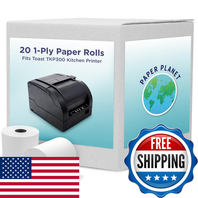 Paperplanet 1-Ply White Bond Paper For Toast Kitchen Printer By Paper Planet 20
