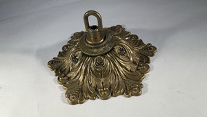 Beautiful Vintage Cast Metal Ceiling Canopy Ornate Chandelier Part N