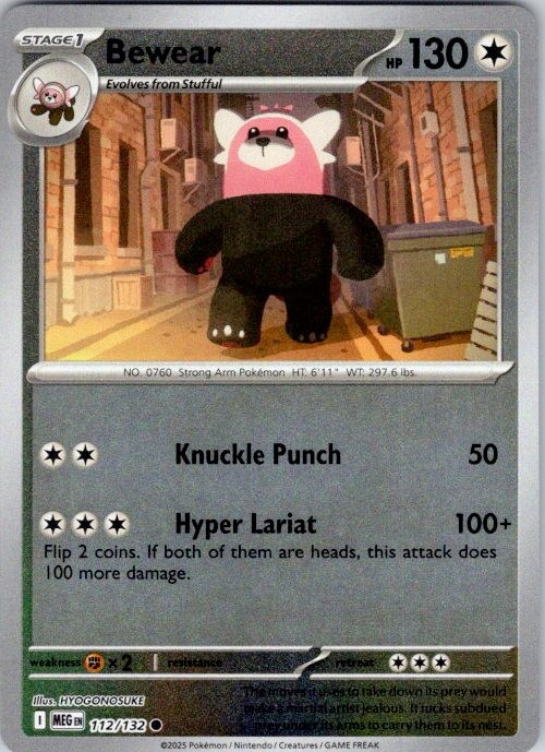 Bewear Reverse Common ME01: Mega Evolution 112/132 NM