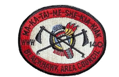 Ma-Ka-Tai-Me-She-Kia-Kiak Lodge 140 Blackhawk Area IL X2 Cut-edge Patch BLK Bdr 