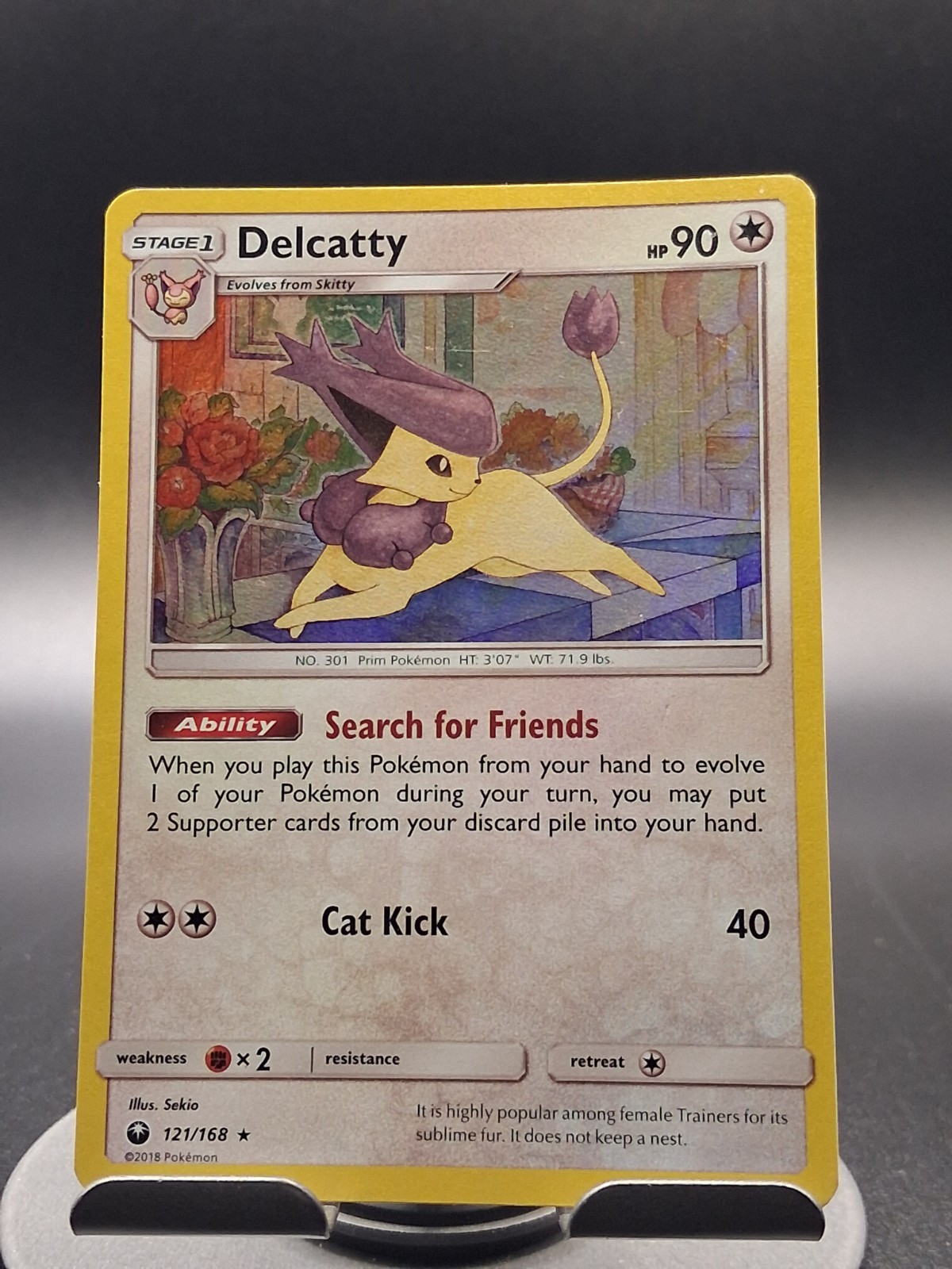 Pokemon TCG Delcatty 121/168 Celestial Storm Holo NM