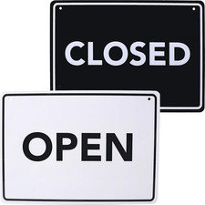 Simple Open/Closed Signs for Stores - Fade-resistant, Visible & Durable (8.5"...