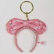 Disney Minnie Mouse Pink Sequin Headband Keychain - TDR Limited, 8x10cm