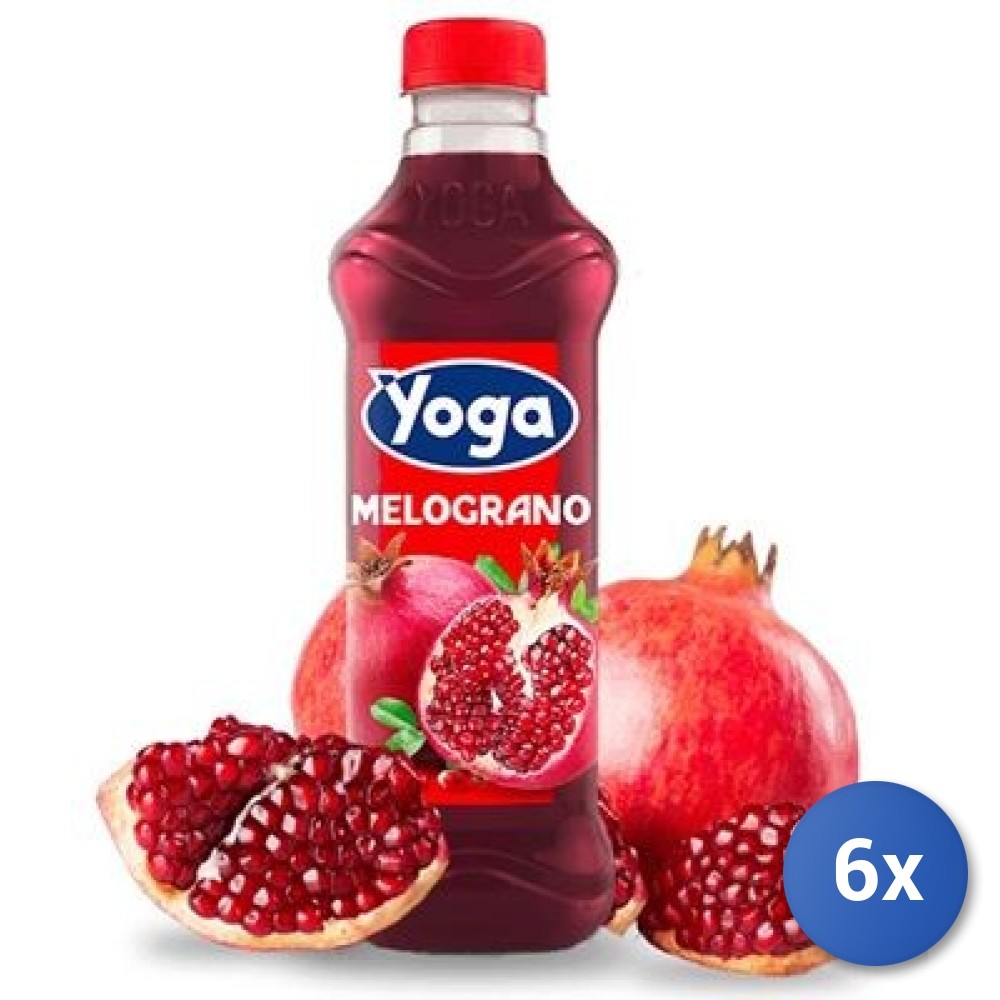 6X Multipack Yoga Juice Bottle 1L Pomegranate