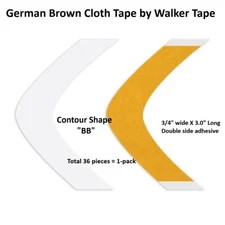 German Brown Cloth Tape Shape BB 1 packs 36 pieces by Walker Tape Co.