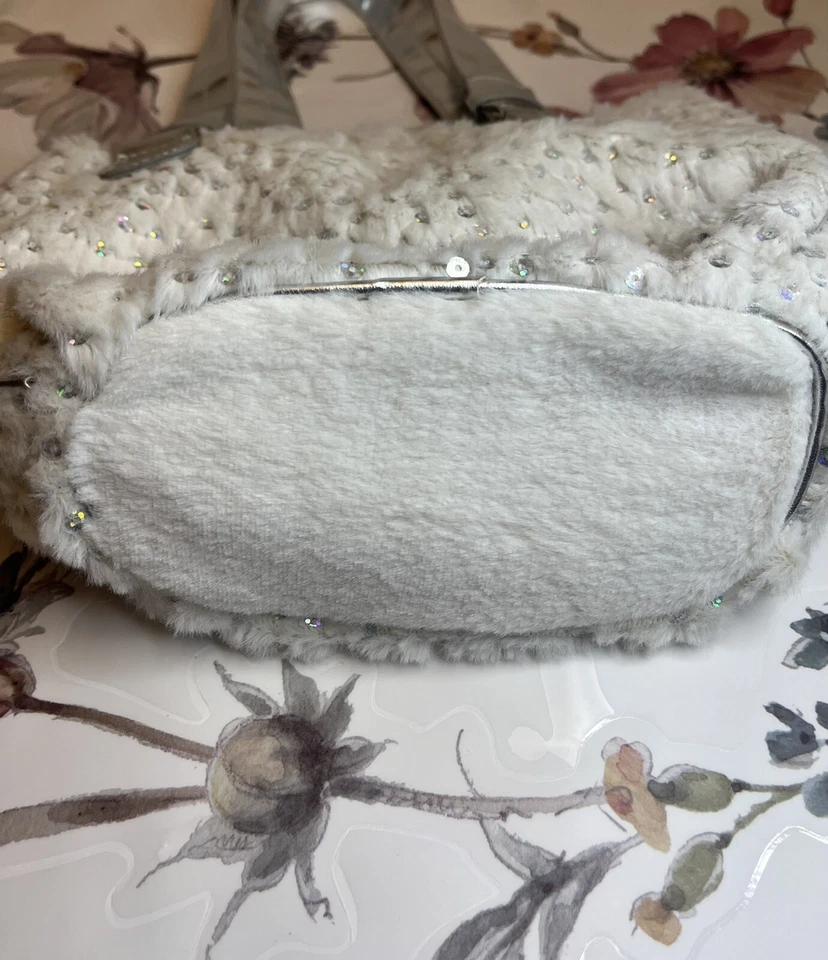 Mini bolso Justice de piel sintética blanco brillante Foto 3 de 4