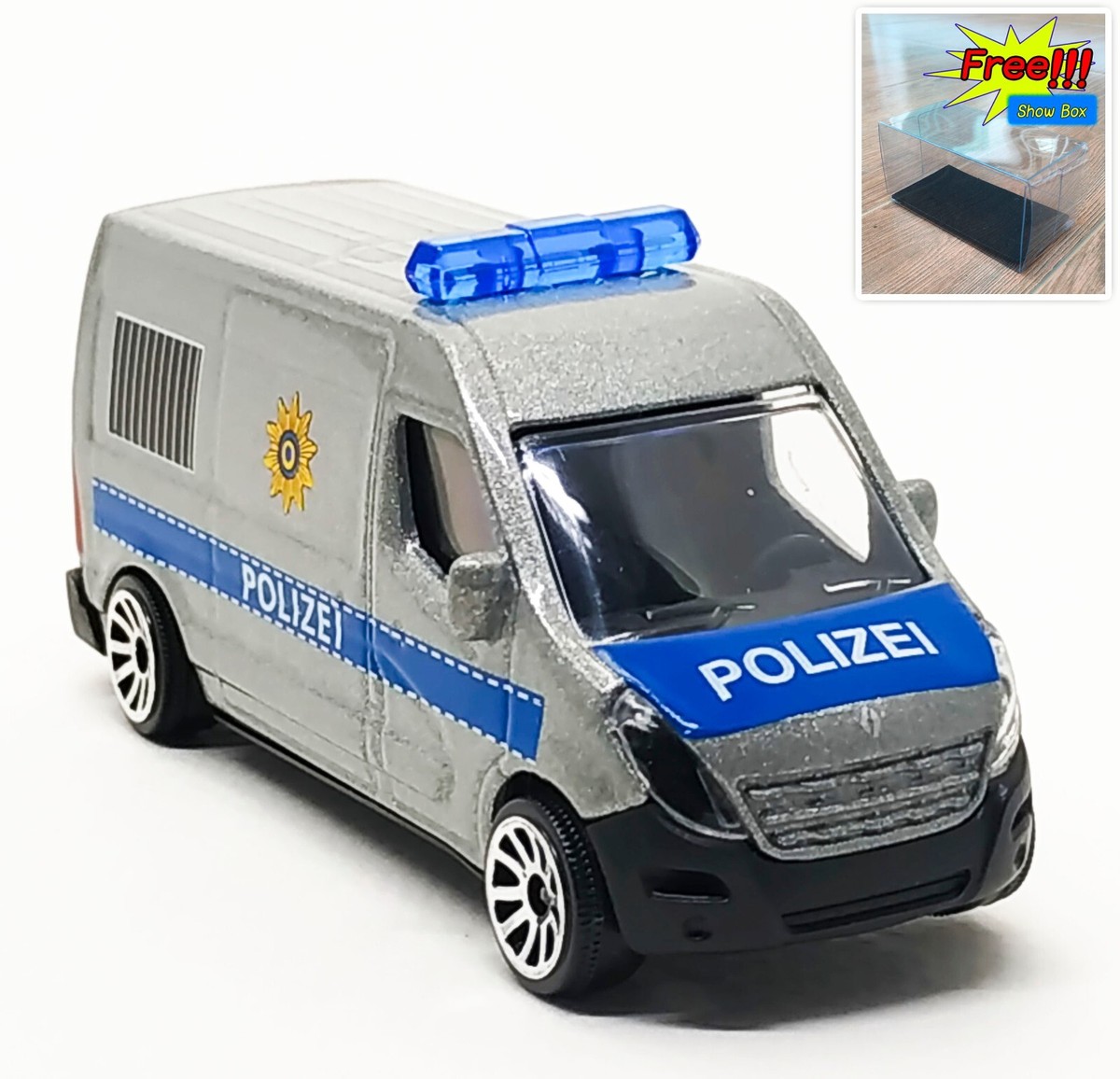 Majorette Renault Master Silver - Polizei Germany Police 1:66 (3