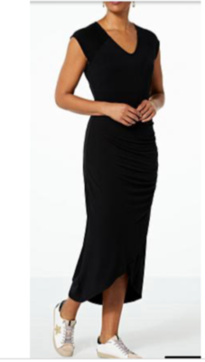 chinese dress ladies Gal Shirred Maxi Dress with Lining in Black Nappa Leather  Gabriela Hearst