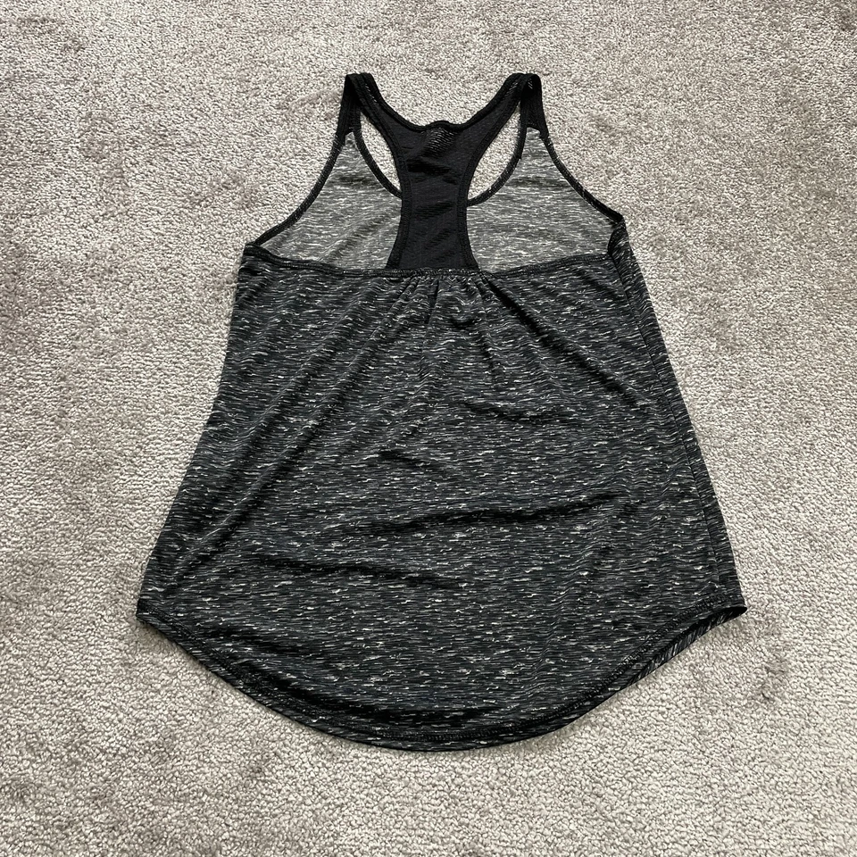 Camiseta sin mangas deportiva Holloway para mujer pequeña gris halter espalda deportiva gráfico gimnasio activo Foto 2 de 4